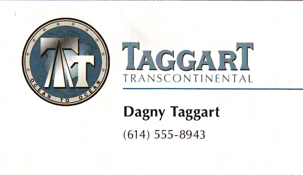 Photo of Dagny Taggart business card
