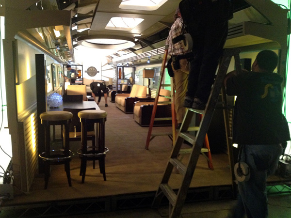 Photo of Aboard the Taggart Comet on day 1 of filming