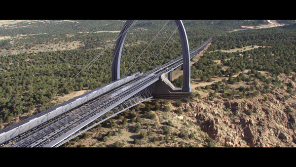 Photo of VFX - The new Rearden Metal bridge on the John Galt Line