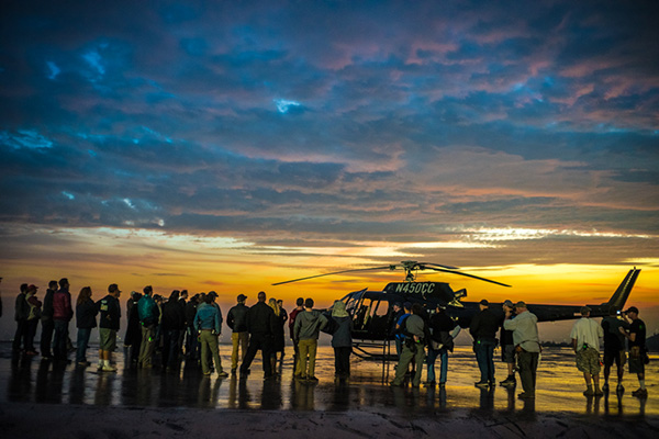 Photo of Crew around helicopter