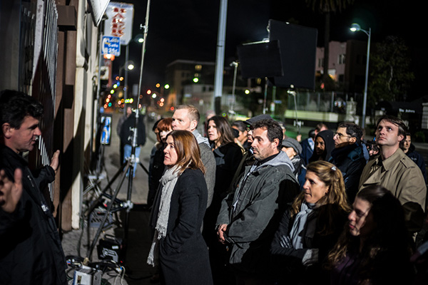 Photo of Crowd gathering to hear John Galt's speech