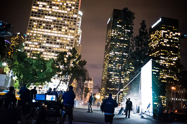 Photo of Filming a scene in "Atlas Shrugged: Who is John Galt?" at night