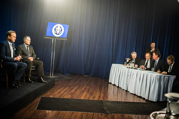 Photo of Head of State Thompson and Dr Robert Stadler