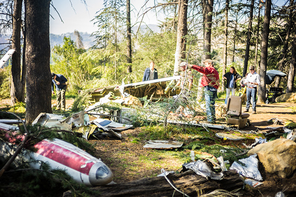 Photo of Jim Manera at the site of Dagny's plane crash in Galt's Gulch