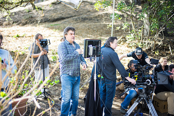 Photo of Jim Manera directing a scene in Galt's Gulch