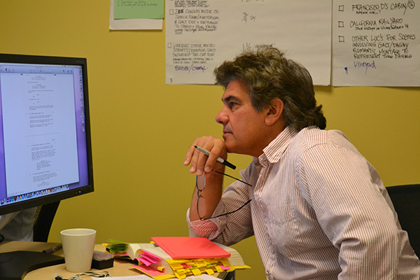 Photo of Jim Manera working on "Atlas Shrugged: Who is John Galt?" in pre-production