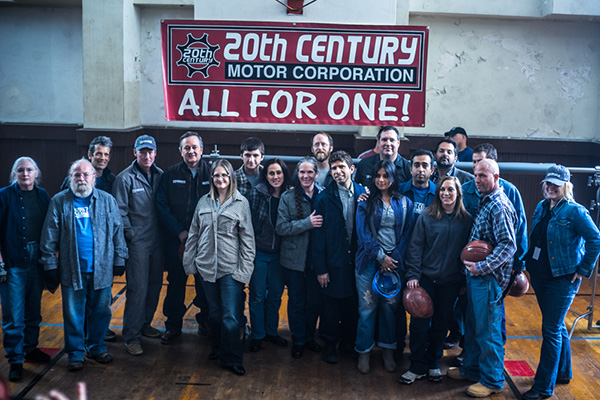 Photo of Kickstarters and guests after 20th Century Motors scene