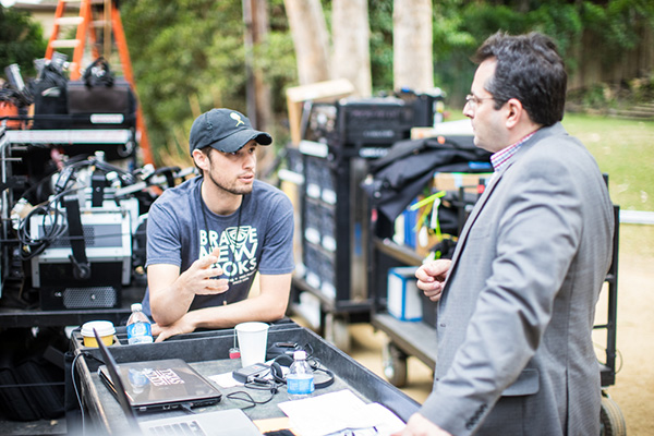 Photo of Matt Wood and Scott DeSapio on the set of "Atlas Shrugged: Who is John Galt?"